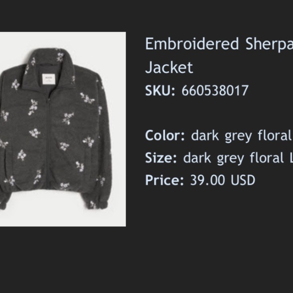 Embroidered Sherpa Fleece Jacket - Picture 4 of 4